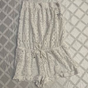Polo Ralph Lauren white strapless lace beach cover up size M